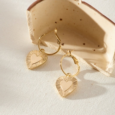 Golden Heart Earrings