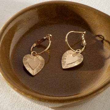 Golden Heart Earrings