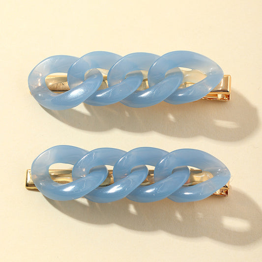 Blue Acrylic Hairpin