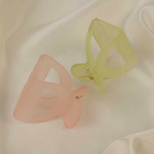 Pink Green Translucent Pins