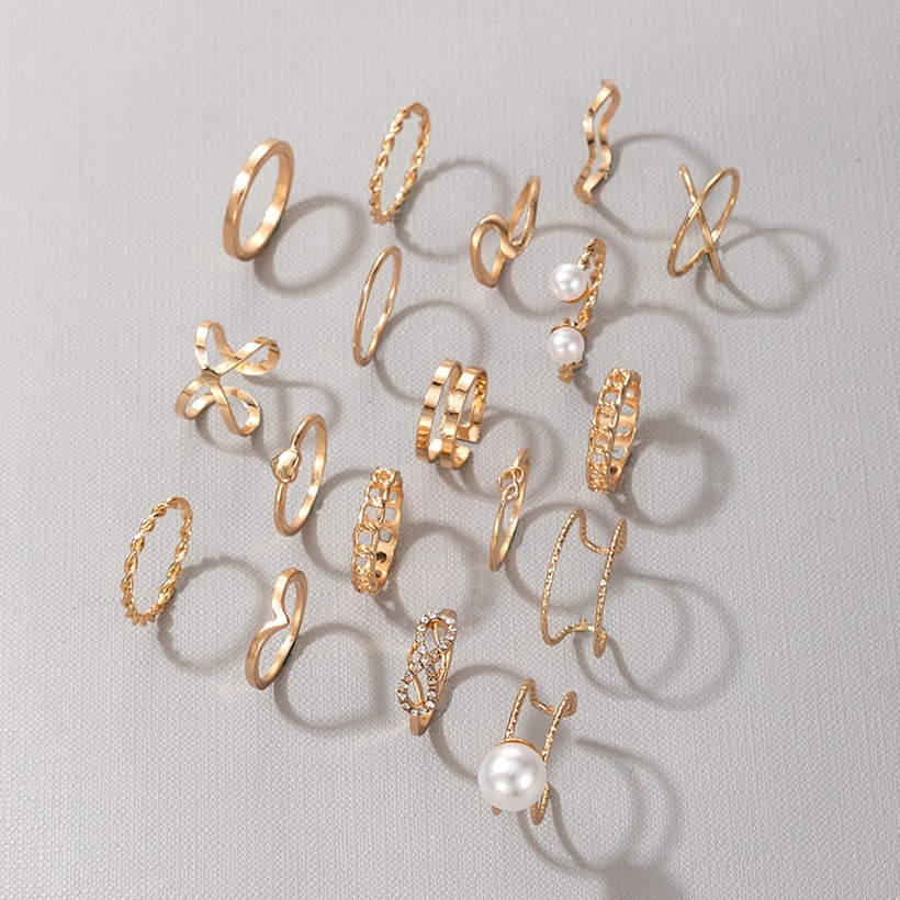 Pearl Ring Set