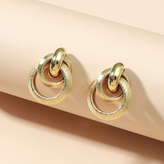 Geometric Multilayer Circle Earrings