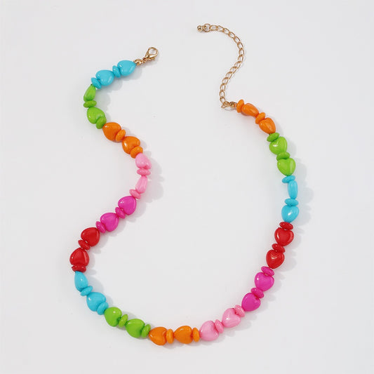 Multicolored Heart Necklace