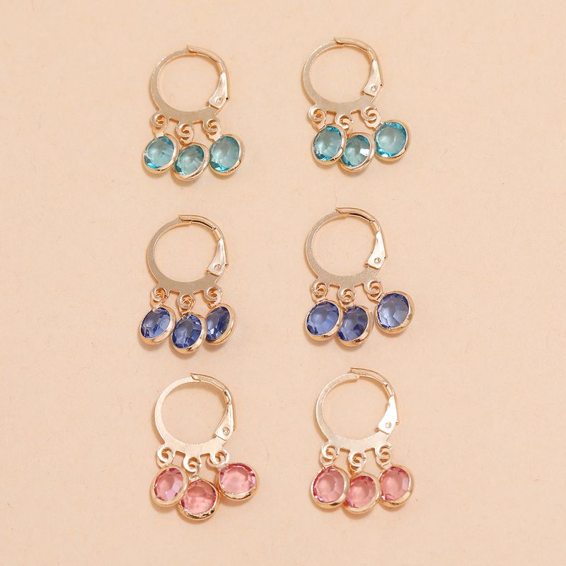 Colorful Stone Earrings Set