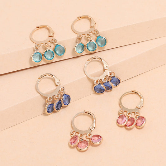 Colorful Stone Earrings Set