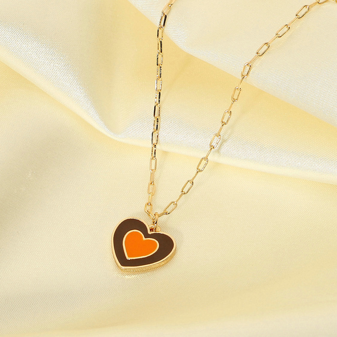 Orange Brown Heart